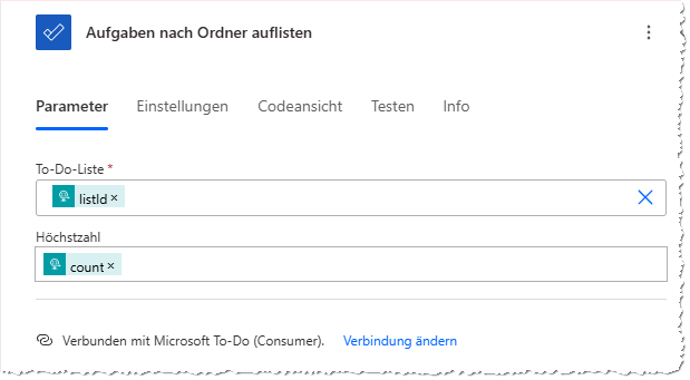 Prüfen der Verbindung mit Microsoft To-Do