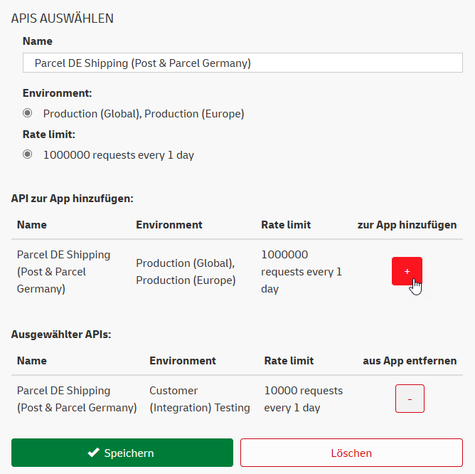 API produktiv machen