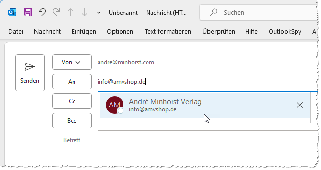 Ein Alias für die E-Mail-Adresse