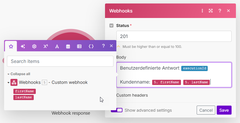 Die neue Version zeigt nun nur noch die gewünschten Parameter an.
