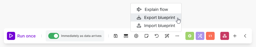 Exportieren eines Blueprints