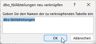 Neuverkn&uuml;pfung einer Tabelle