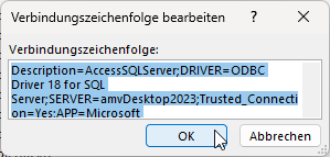 Neuverkn&uuml;pfung einer Datenquelle