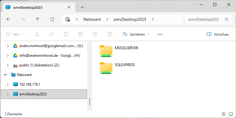 Freigabe f&uuml;r SQLEXPRESS