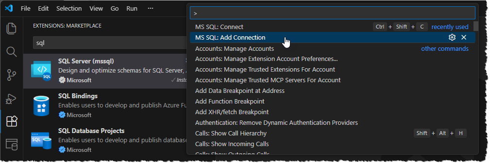 Hinzuf&uuml;gen einer Verbindung
