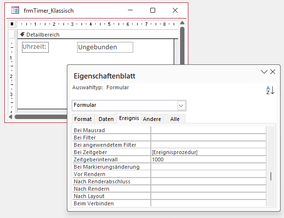 Einfacher Formulartimer