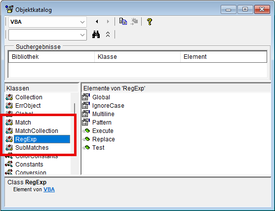 Die neuen Elemente der VBA-Bibliothek
