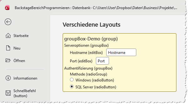 Farbig hinterlegtes group-Element